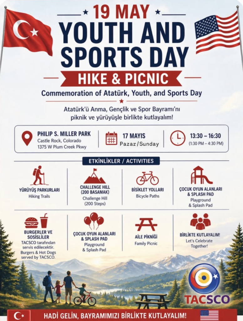 Join us as we celebrate May 19 - Commemoration of Atatürk, Youth and Sports Day with a fun outdoor hike and picnic!